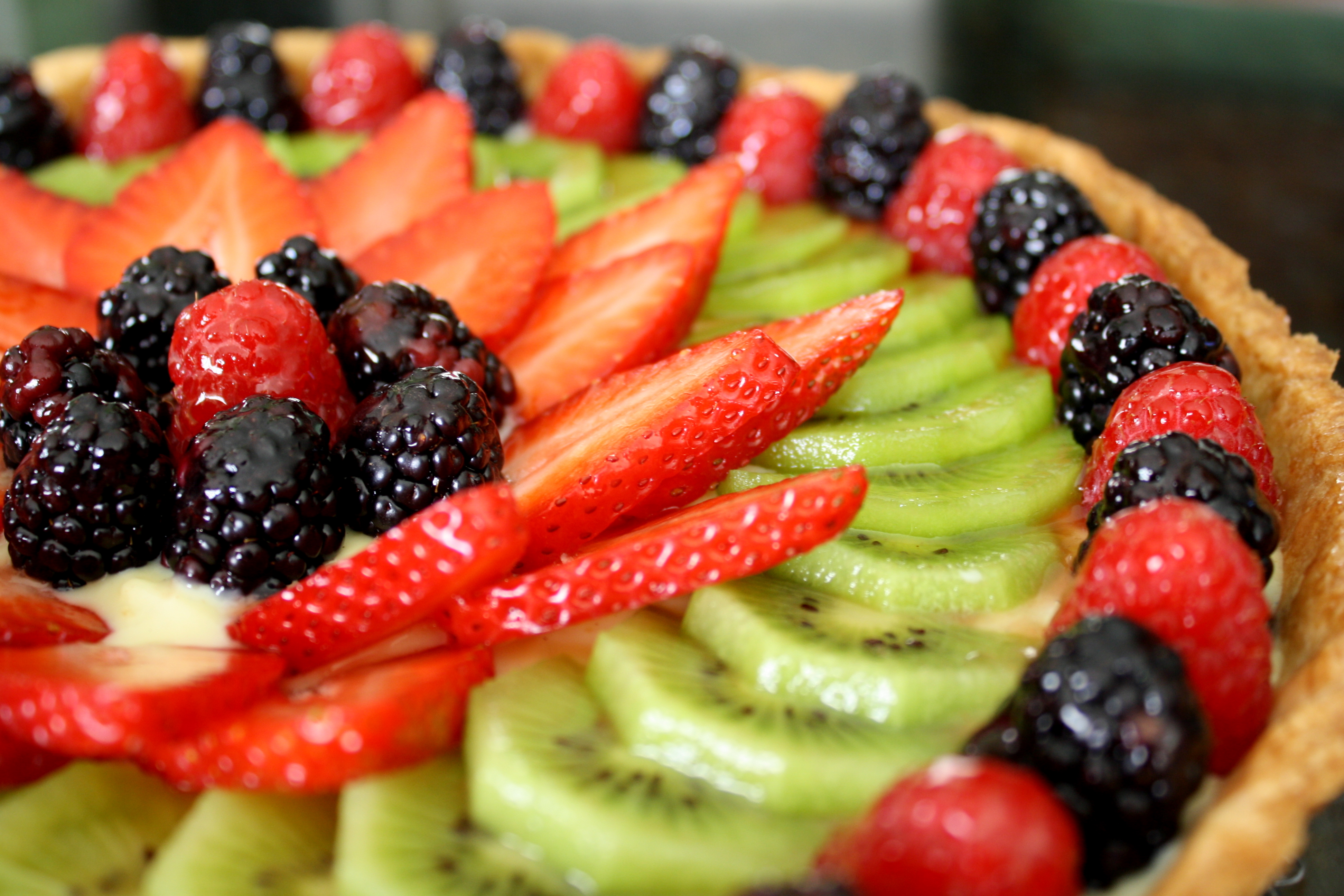  over the fruit. The shiny finish really makes this fruit tart sing