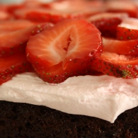 Chocolate Cake with Fresh Strawberry Filling